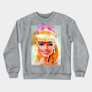 Watercolor Barbie Crewneck Sweatshirt